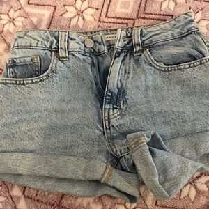 PacSun Sky Blue Rolled Denim Shorts